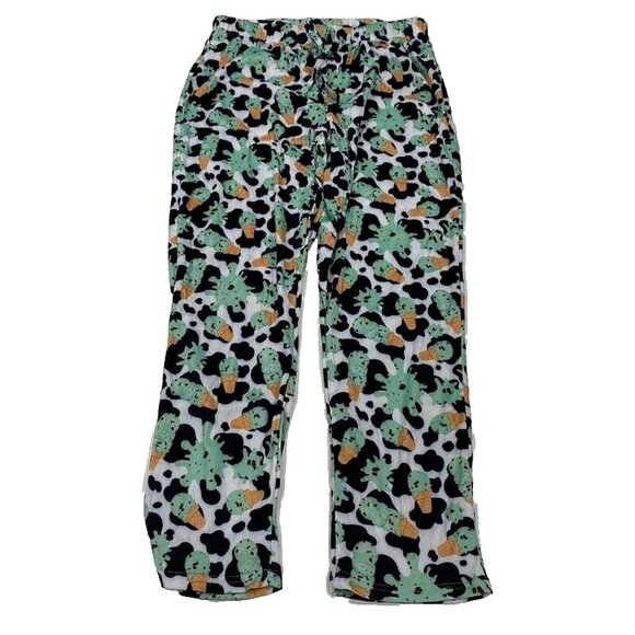 NEW SWAG Mint Chocolate Chip DeLight Men Fleece Pajama Sleep Pants Ice Cream Cow - Picture 1 of 12
